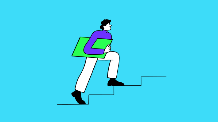 climbing stairs